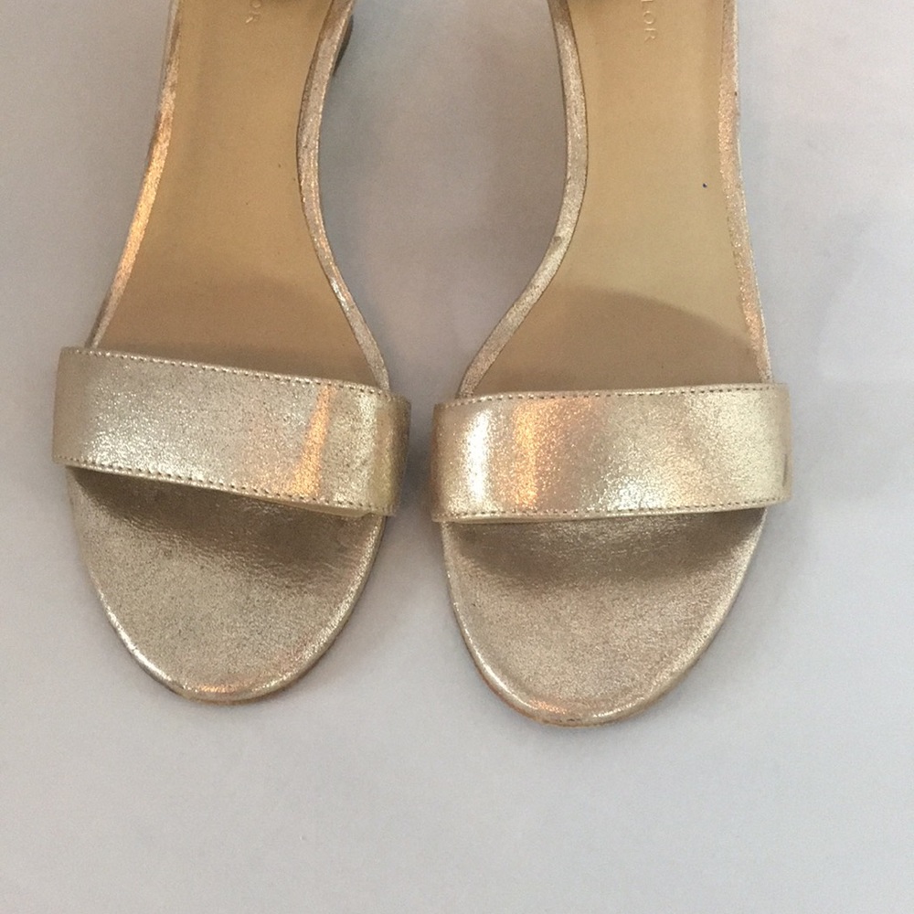 Ann Taylor Gold Wedge/Ankle Strap - Picture 5 of 6